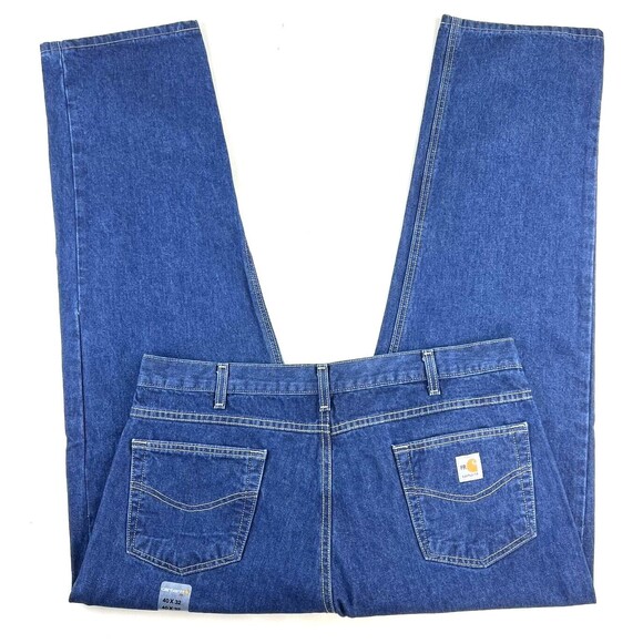 Carhartt Mens Flame Resistant Signature Denim Jean Relaxed Fit 40 X 32 Cat 2 NWT - Picture 2 of 10